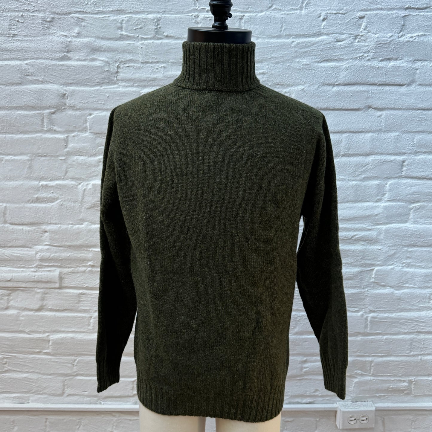 Shetland Poloneck Sweater - Pine Shadow