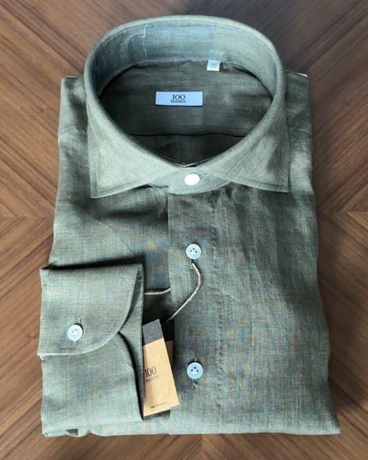 Olive Linen Shirt