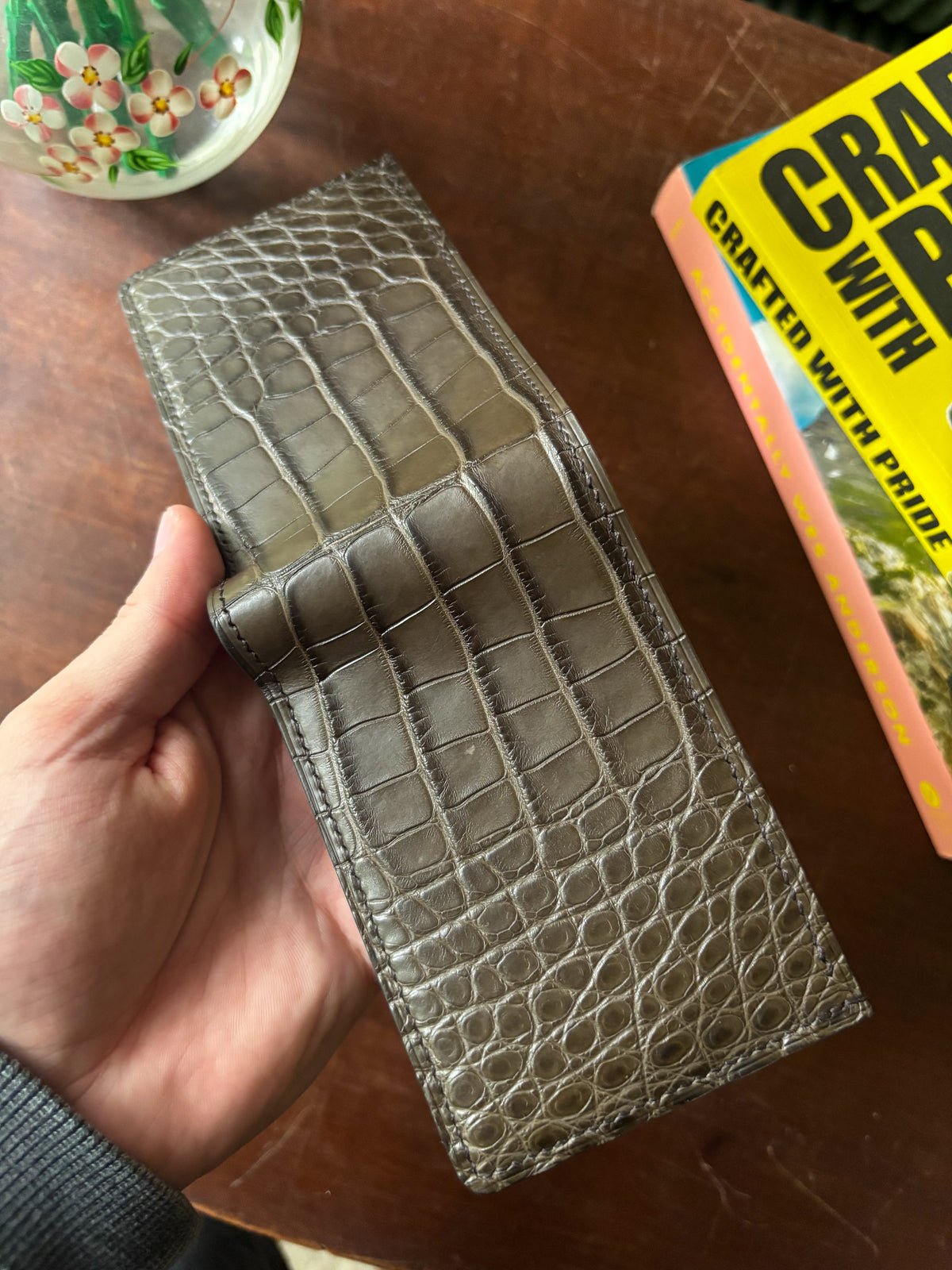 Billfold Wallet - Nicotine Alligator