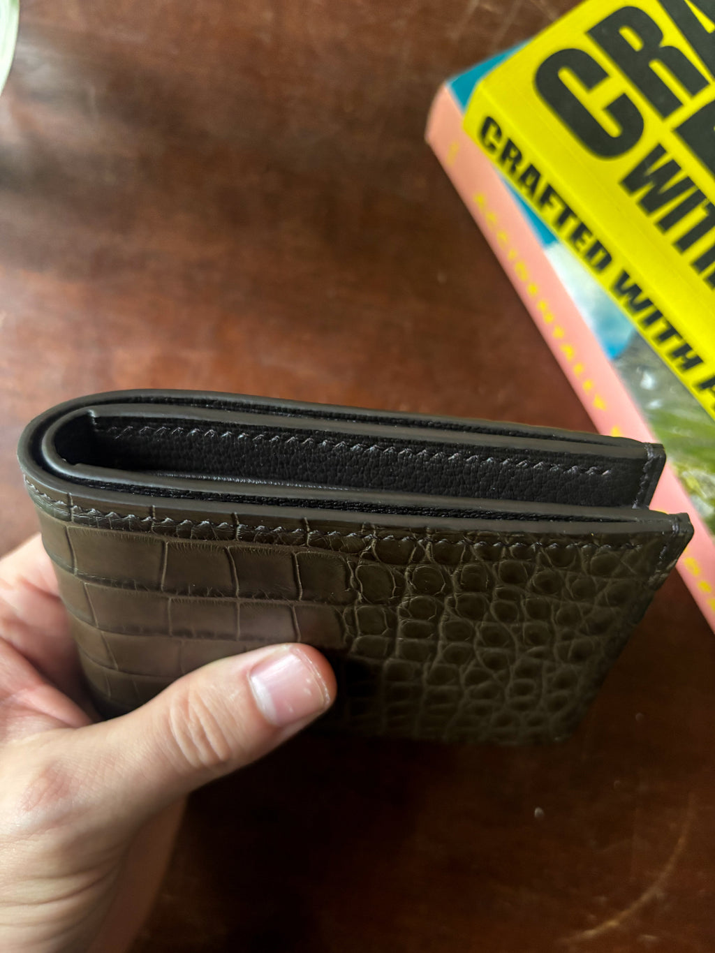 Billfold Wallet - Nicotine Alligator
