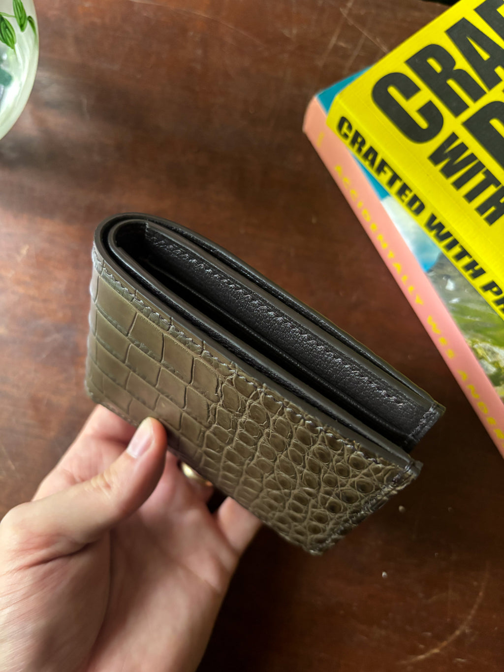 Billfold Wallet - Nicotine Alligator