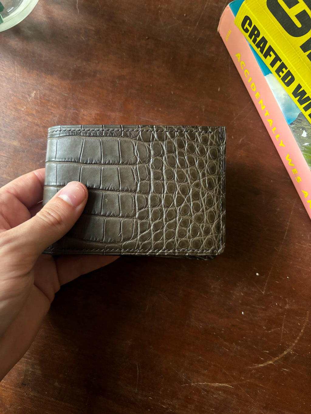 Billfold Wallet - Nicotine Alligator