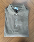 Long Sleeve Pique Polo - Walnut