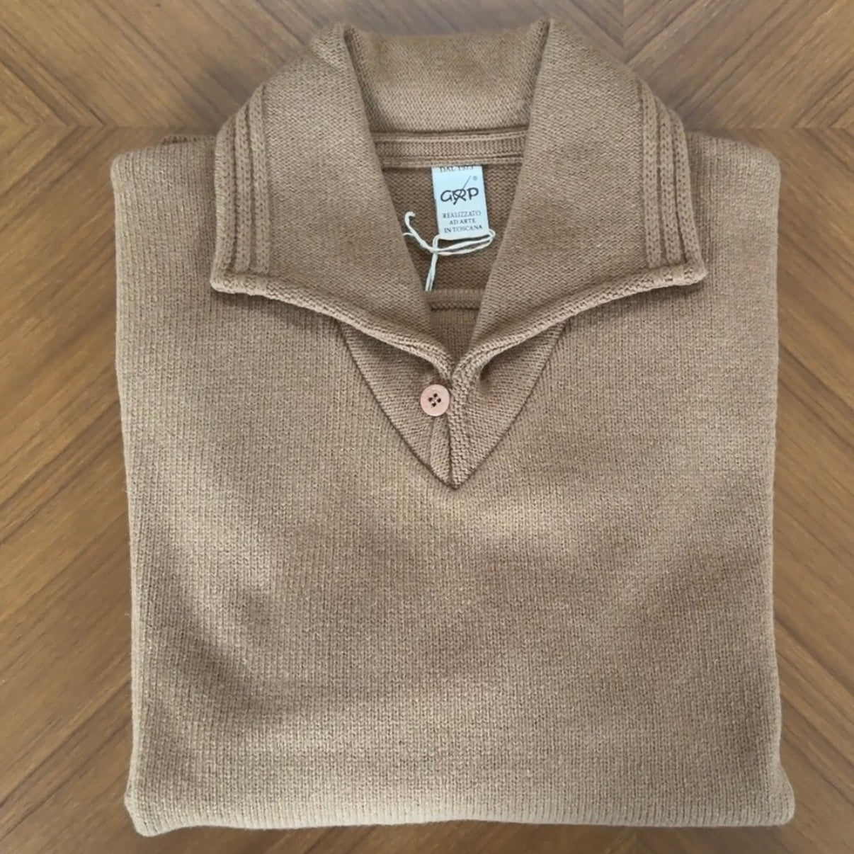 Sailor Collar Sweater - Camel