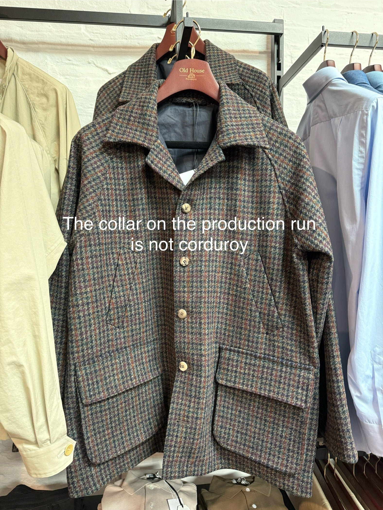 De Bonne Facture Harris Tweed Forest Jacket - Navy Houndstooth