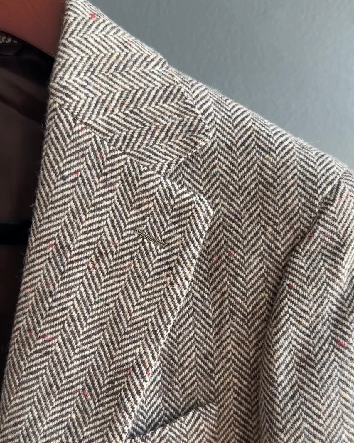Waverly Jacket - Brown Wool Silk Cashmere Donegal Herringbone