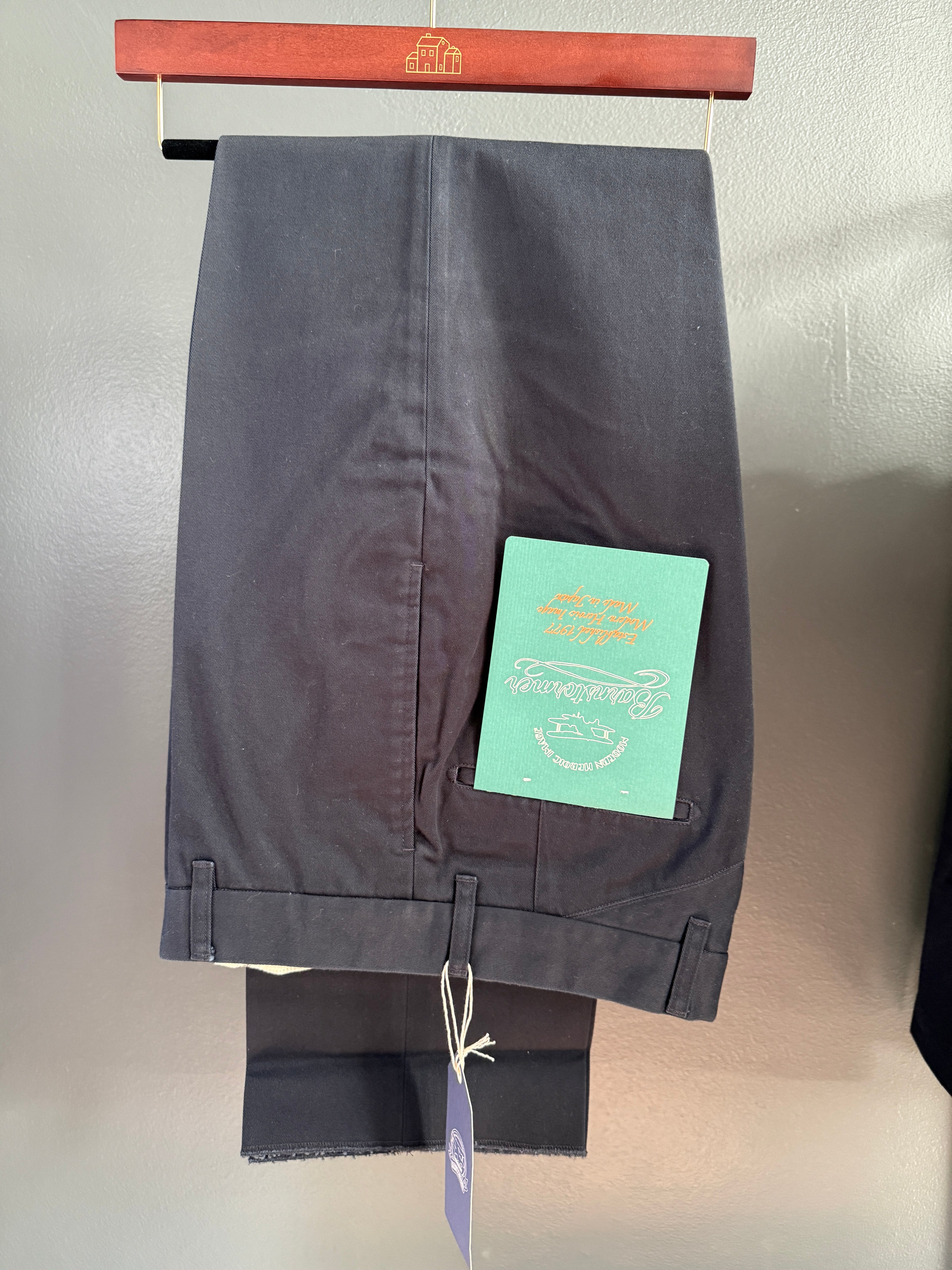 Navy Flat Front Chinos - 1952UC