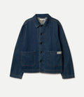 Cropped Worker's Denim Jacket - Indigo