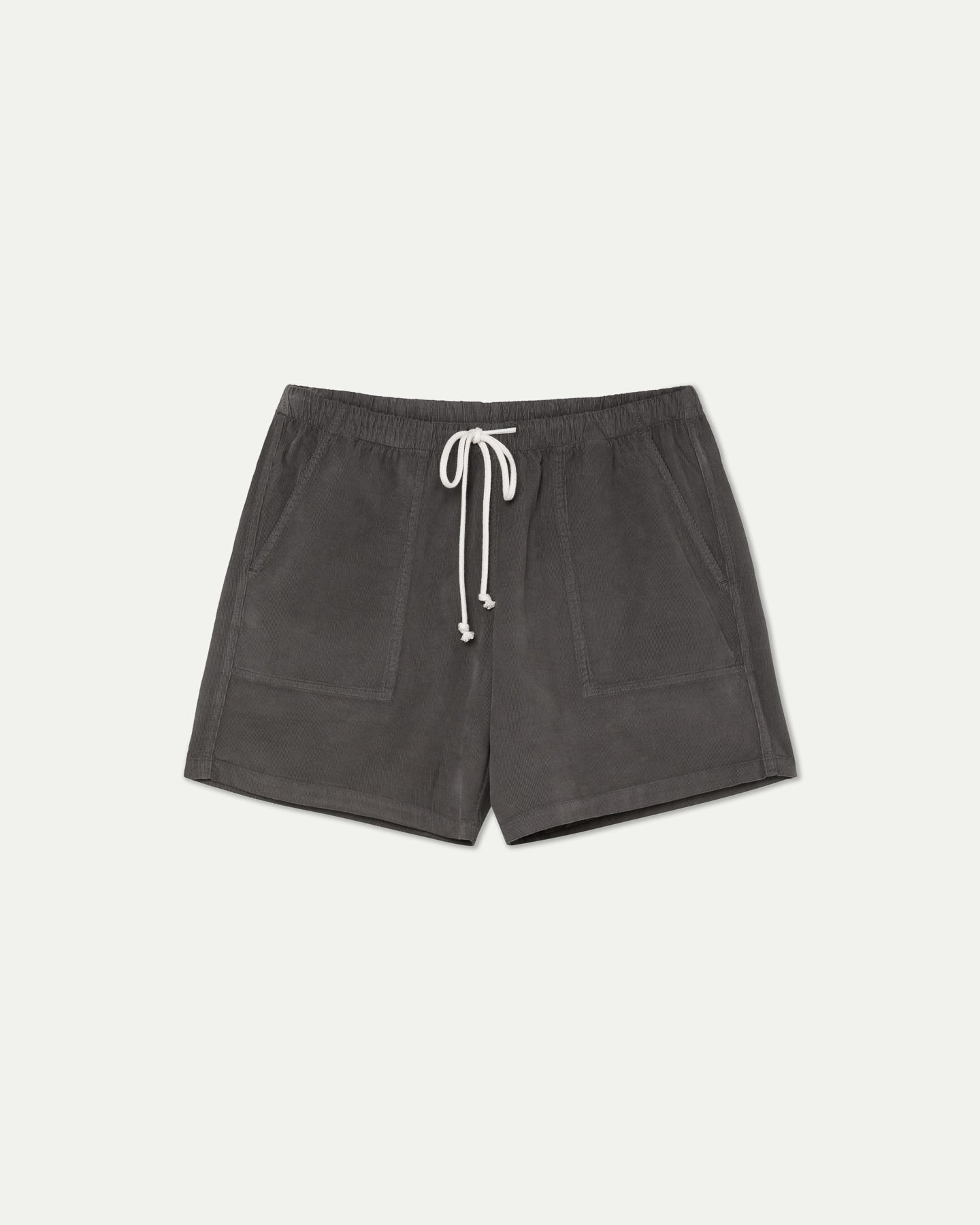 Dark Gray Corduroy Lounge Shorts