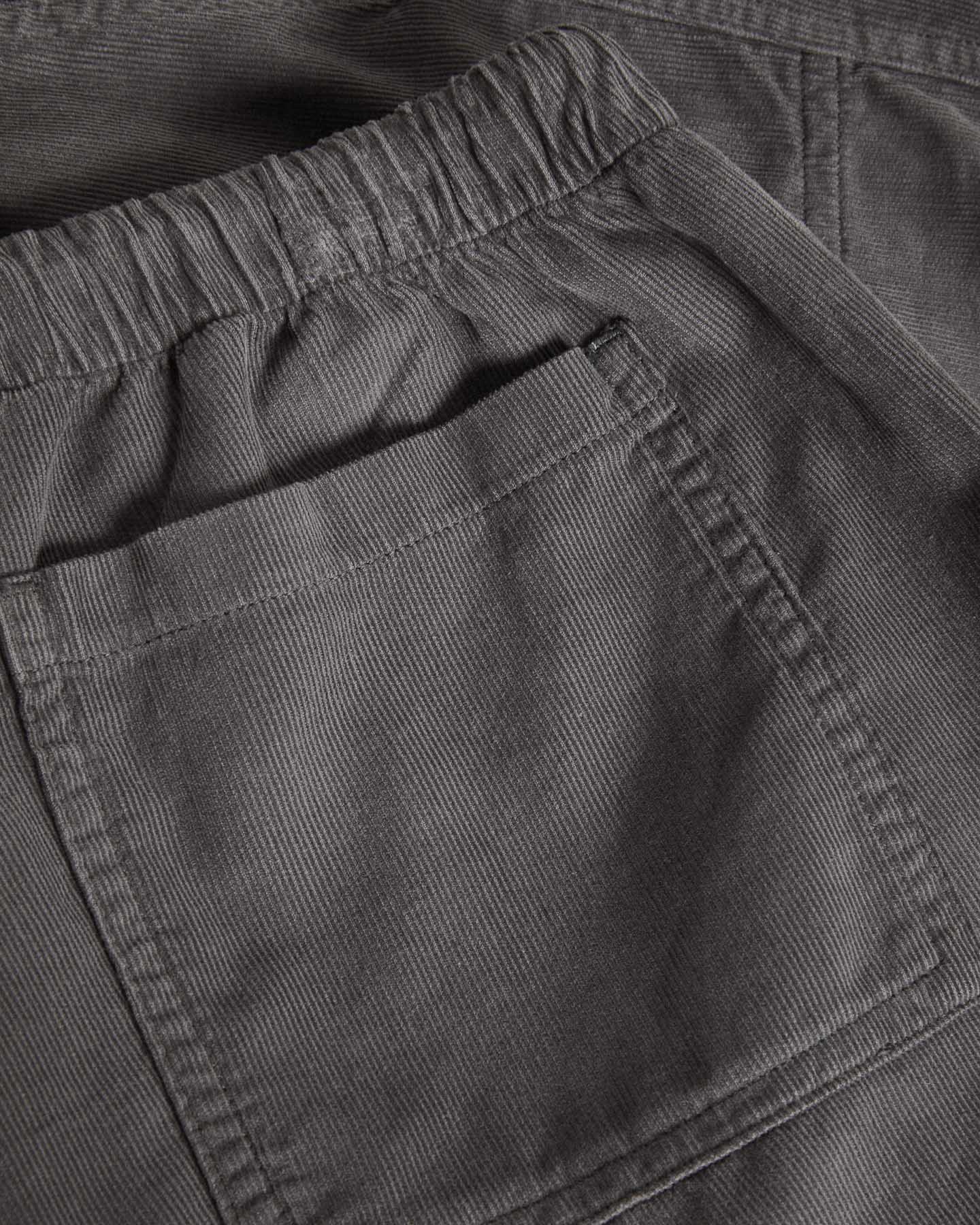 Dark Gray Corduroy Lounge Shorts