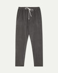 Dark gray La Paz corduroy lounge pants with a relaxed fit, soft texture, and subtle vertical ridges.