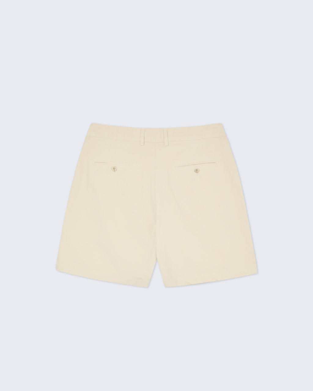 Cream Lapa Canvas Pleated Shorts by La Paz, showing the stylish, pleated design and relaxed fit in natural fabric.