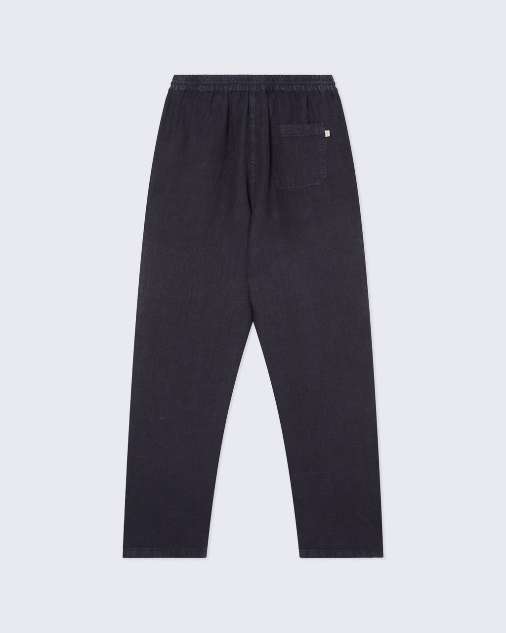 La Paz Ponte Linen Lounge Pants in dark navy fabric, relaxed fit, and comfortable design for casual wear.