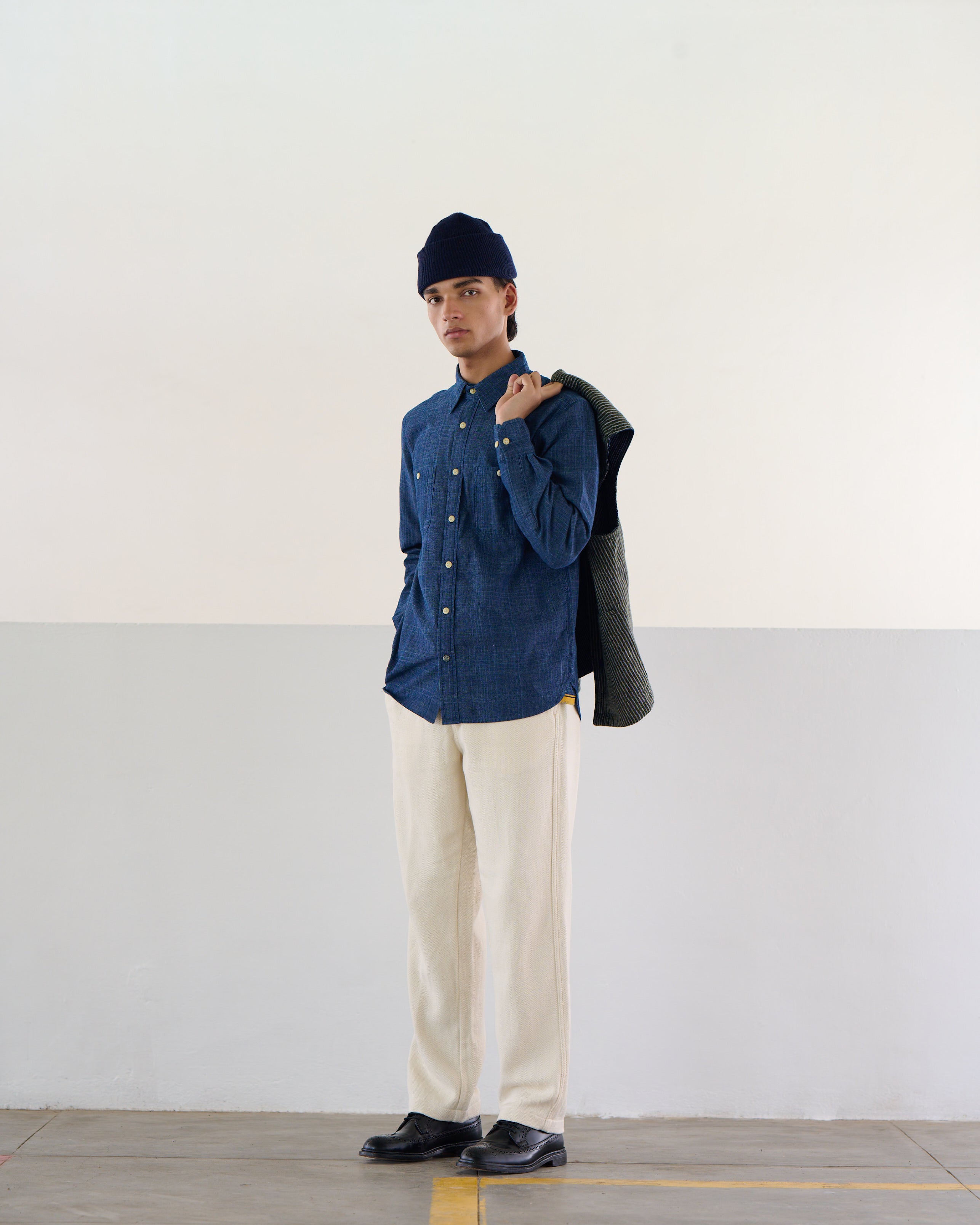 Utility Shirt - Indigo Chambray Check