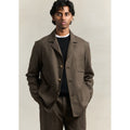 English Wool Traveler Jacket - Olive Puppytooth