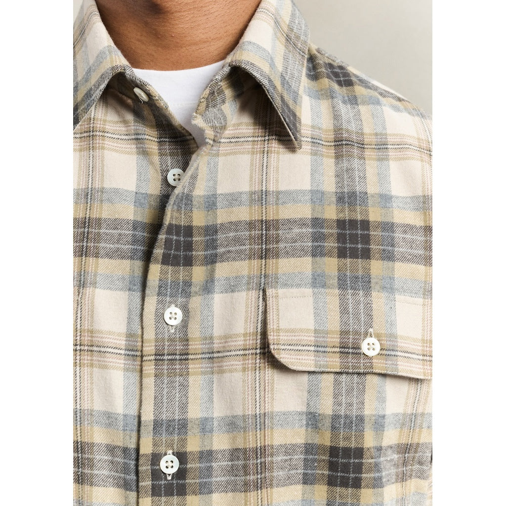 Artist Shirt - Grey Check Brushed Cotton