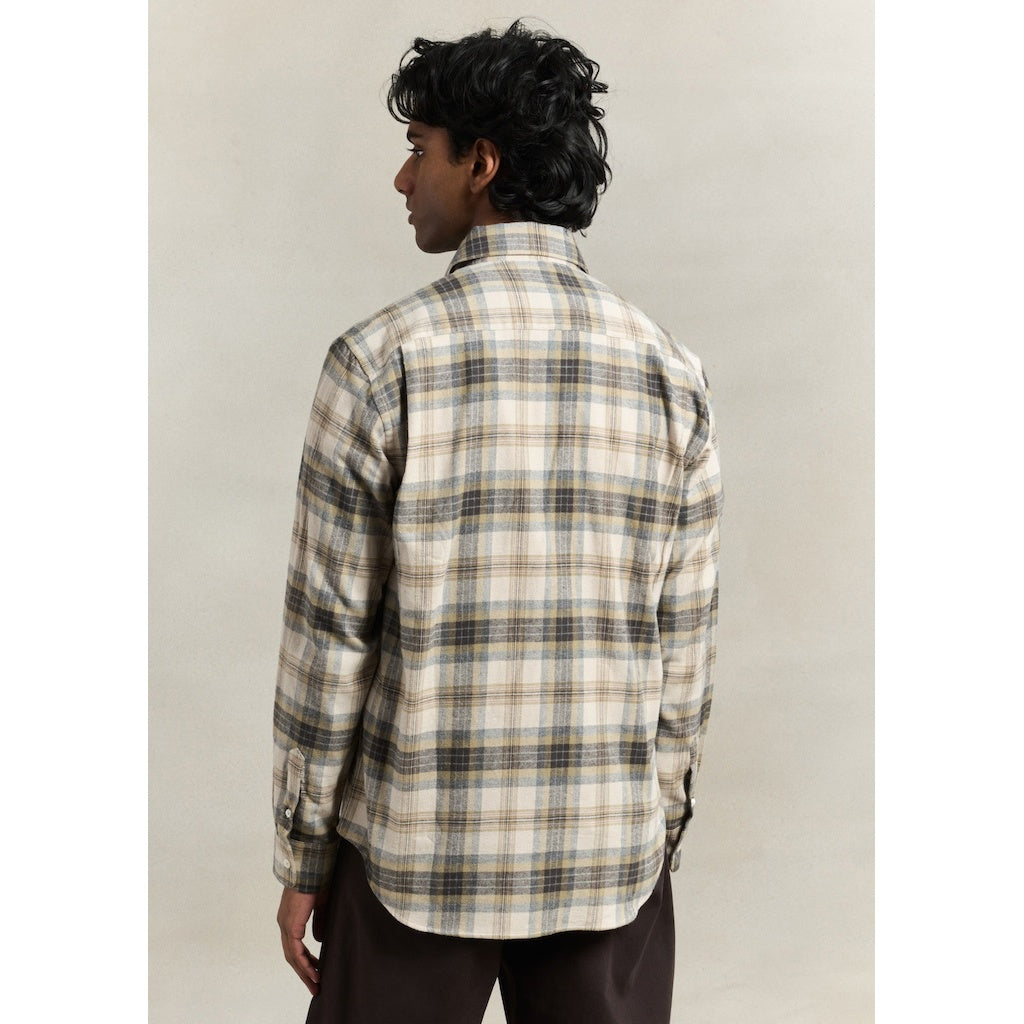 Artist Shirt - Grey Check Brushed Cotton