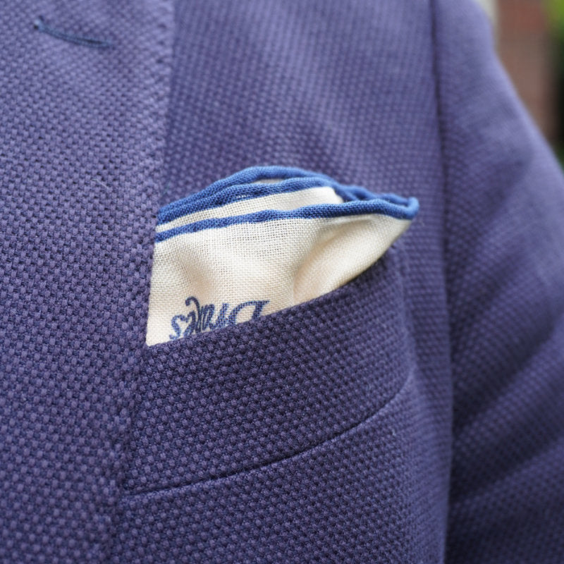 Contrast Shoe String Pocket Square