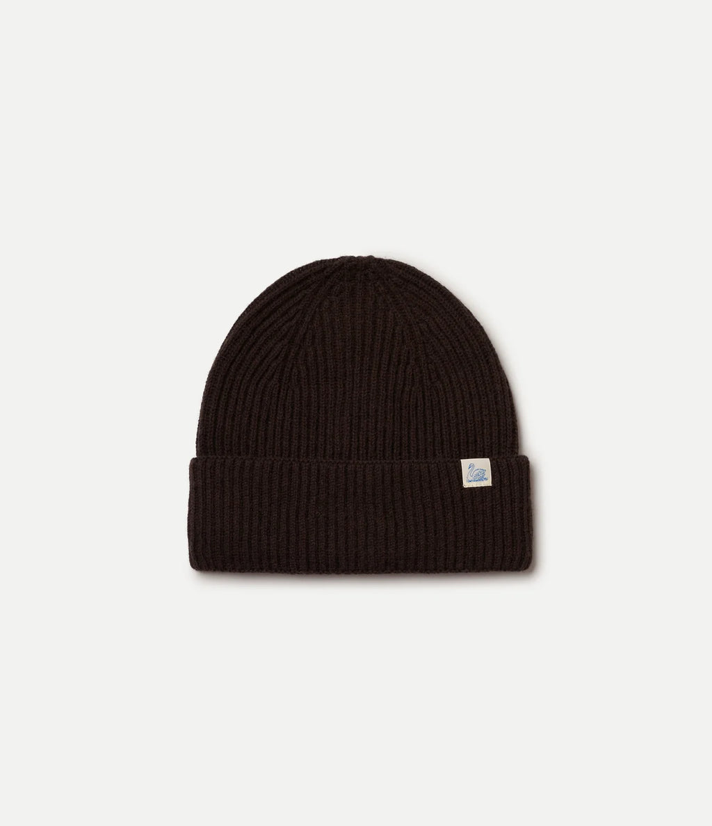 Merino Wool-Cashmere-Silk Beanie - Dark Grain