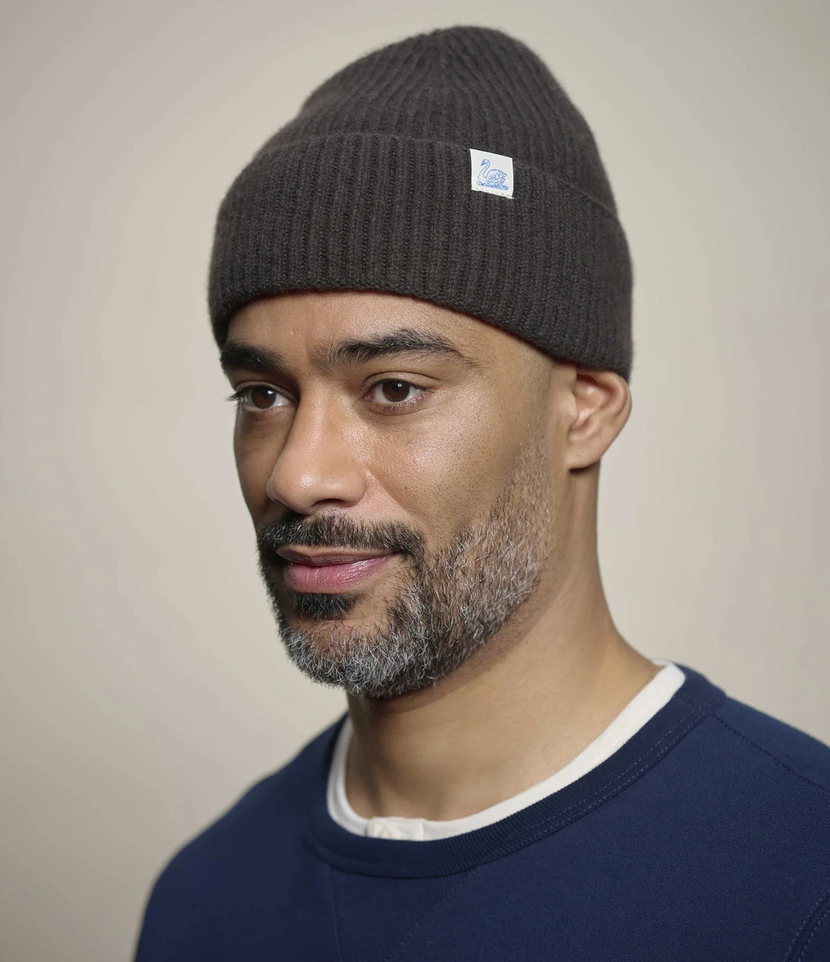 Merino Wool-Cashmere-Silk Beanie - Dark Grain