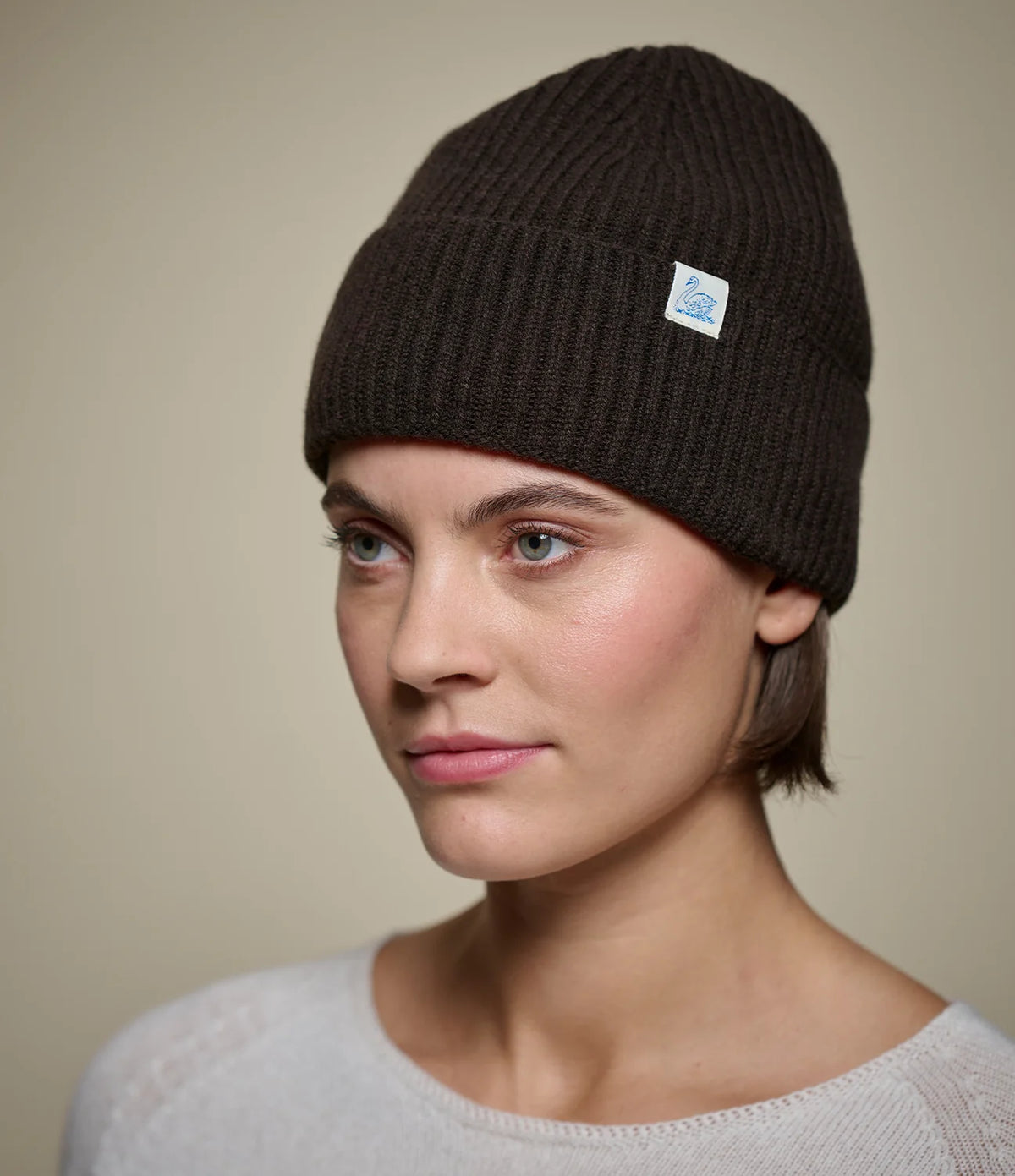 Merino Wool-Cashmere-Silk Beanie - Espresso