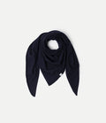 Small Triangle Merino-Silk-Cashmere Scarf - Dark Navy