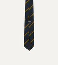 Stripe Mogador Silk-Cotton Tie - Navy, Green & Gold