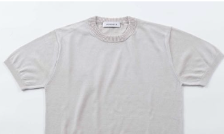 Ice Cotton Knitted T-Shirt - Light Gray