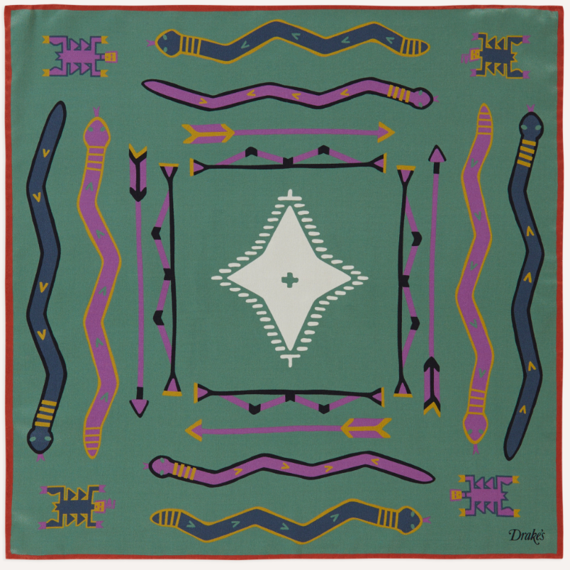 Silk Tribal Pocket Square