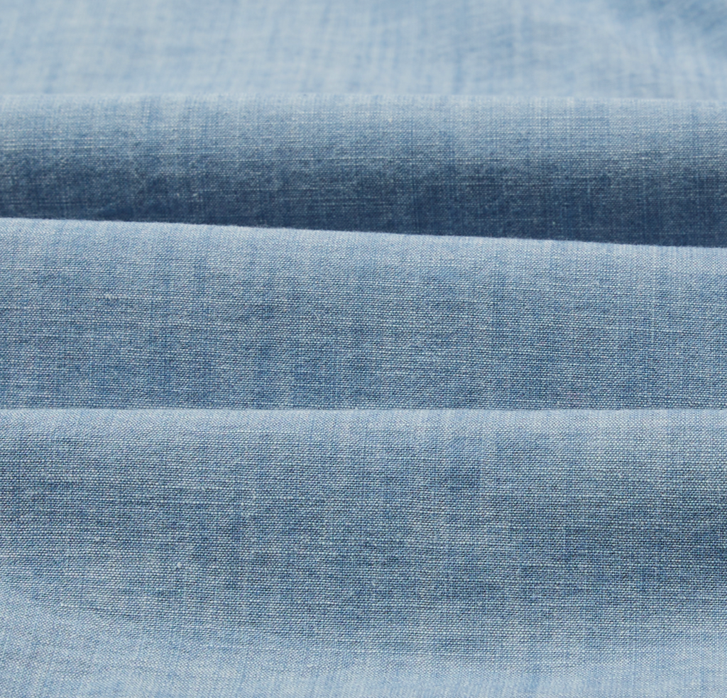 Long Sleeve Chambray Cuban Shirt