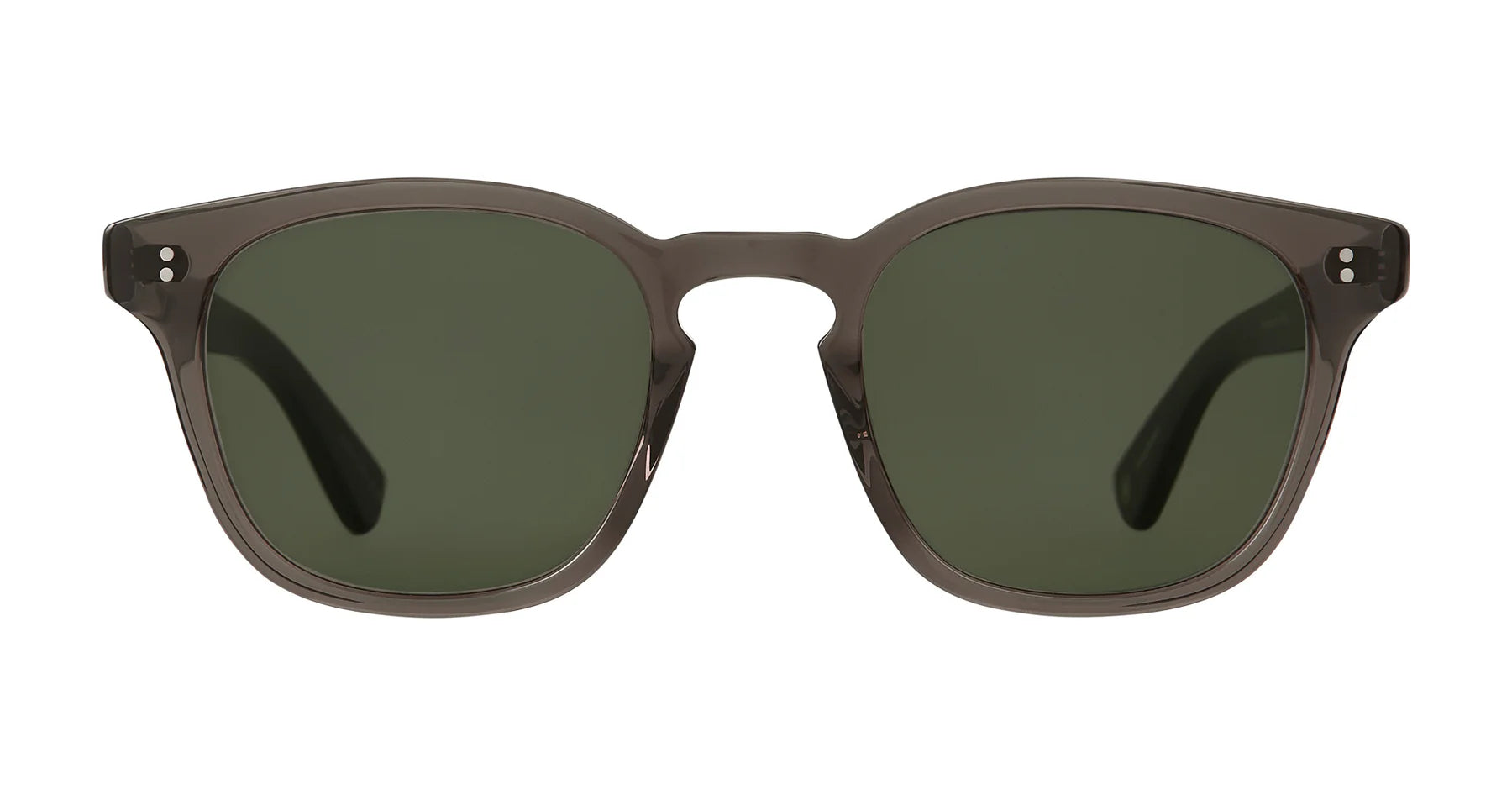 Garrett Leight Ace II sunglasses in black with semi-flat Pure G15 tinted lenses, stylish accessory for sun protection.