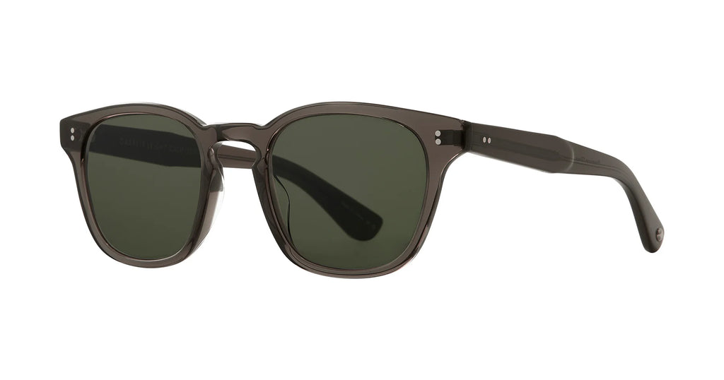 Garrett Leight Ace II sunglasses with black semi-flat frame and G15 tinted lenses, stylish accessories for sun protection.