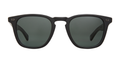 Garrett Leight Brooks X sunglasses in matte black with pure blue smoke lenses, showcasing stylish accessories for sun protection.