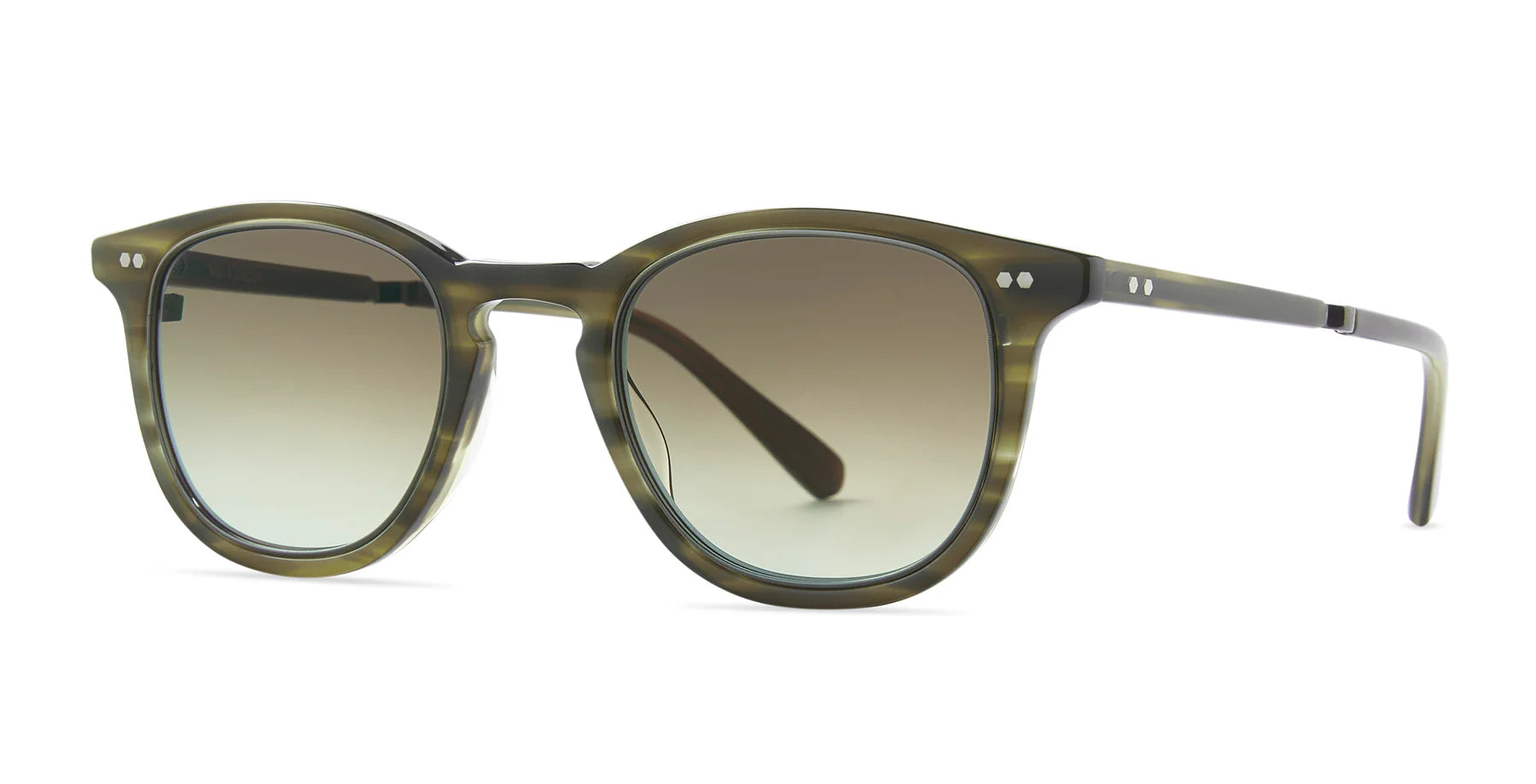 Garrett Leight Mr. Leight Cooper S sunglasses with gunmetal frames and fern gradient lenses, stylish accessories for sun protection.