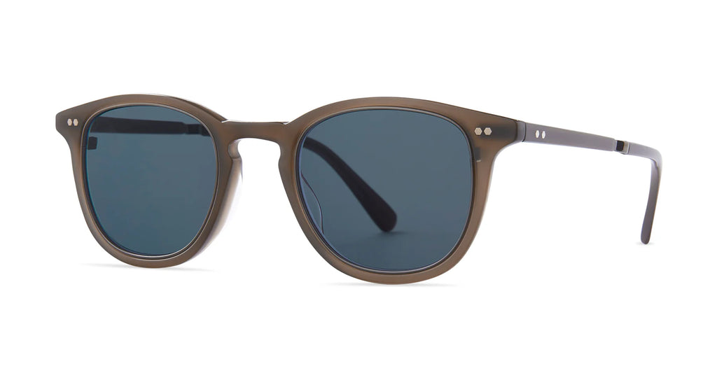 Garrett Leight Mr. Leight Cooper S sunglasses with truffle and gunmetal frames, blue opal lenses, stylish accessories photo