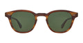 Garrett Leight Evan sunglasses with cherry wood frames and semi-flat Pure G15 lenses, stylish accessories for sun protection.