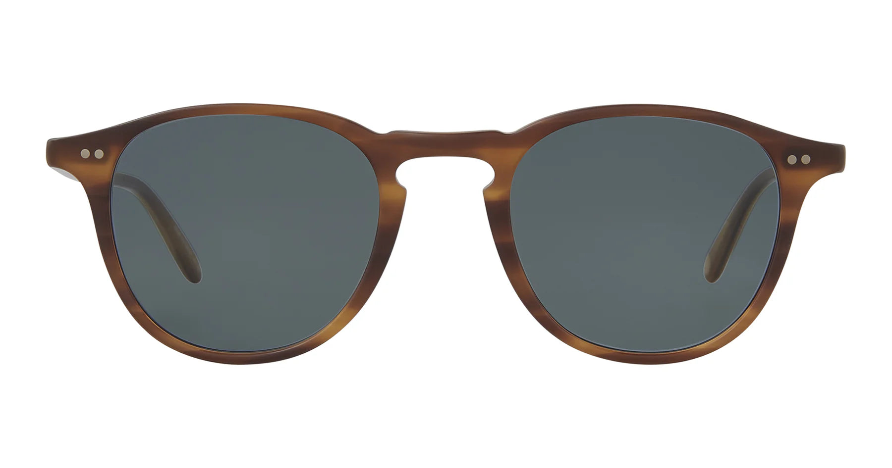 Garrett Leight Hampton sunglasses with matte saddle tortoise frames and semi-flat bluesmoke lenses, accessory eyewear.