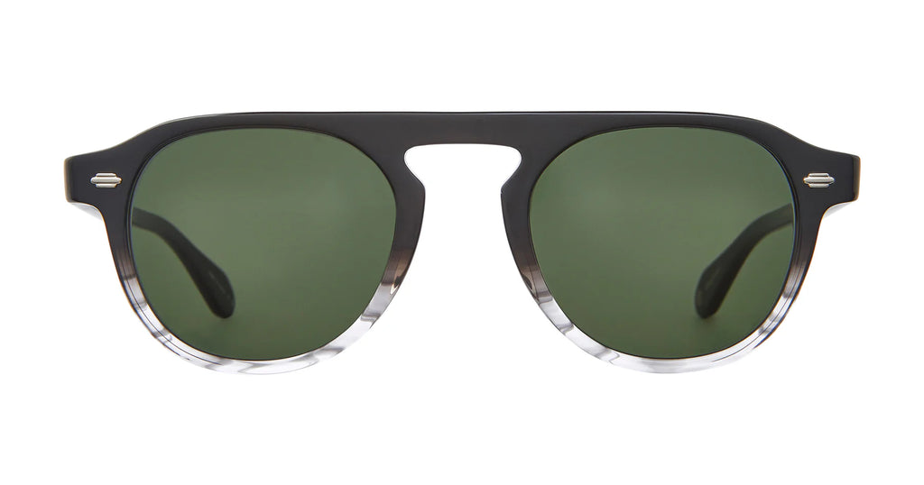 Garrett Leight Harding sunglasses with semi-flat grey quartz lenses and sleek accessories design, stylish eyewear for everyday wear