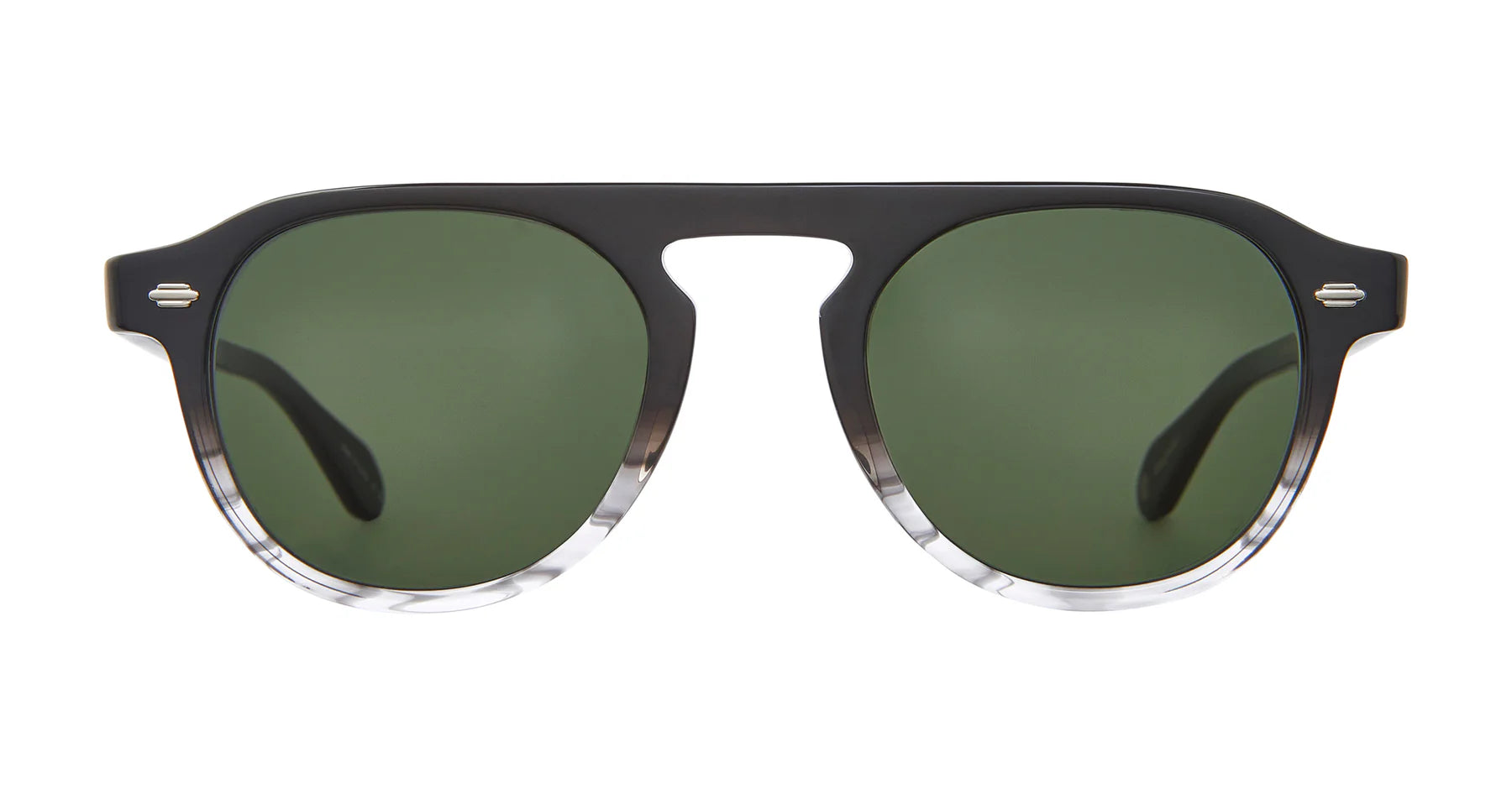 Garrett Leight Harding sunglasses with semi-flat grey quartz lenses and sleek accessories design, stylish eyewear for everyday wear