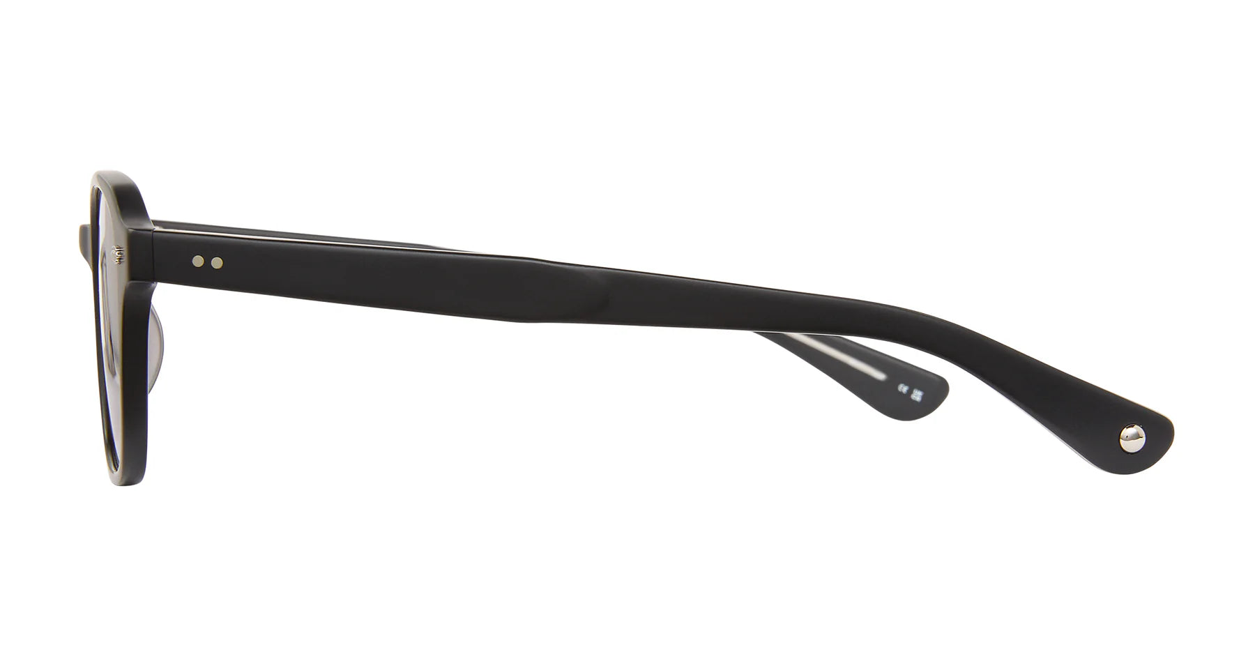 Garrett Leight Lachman sunglasses in matte black with semi-flat pure acai lenses, stylish accessories for sun protection and fashion.