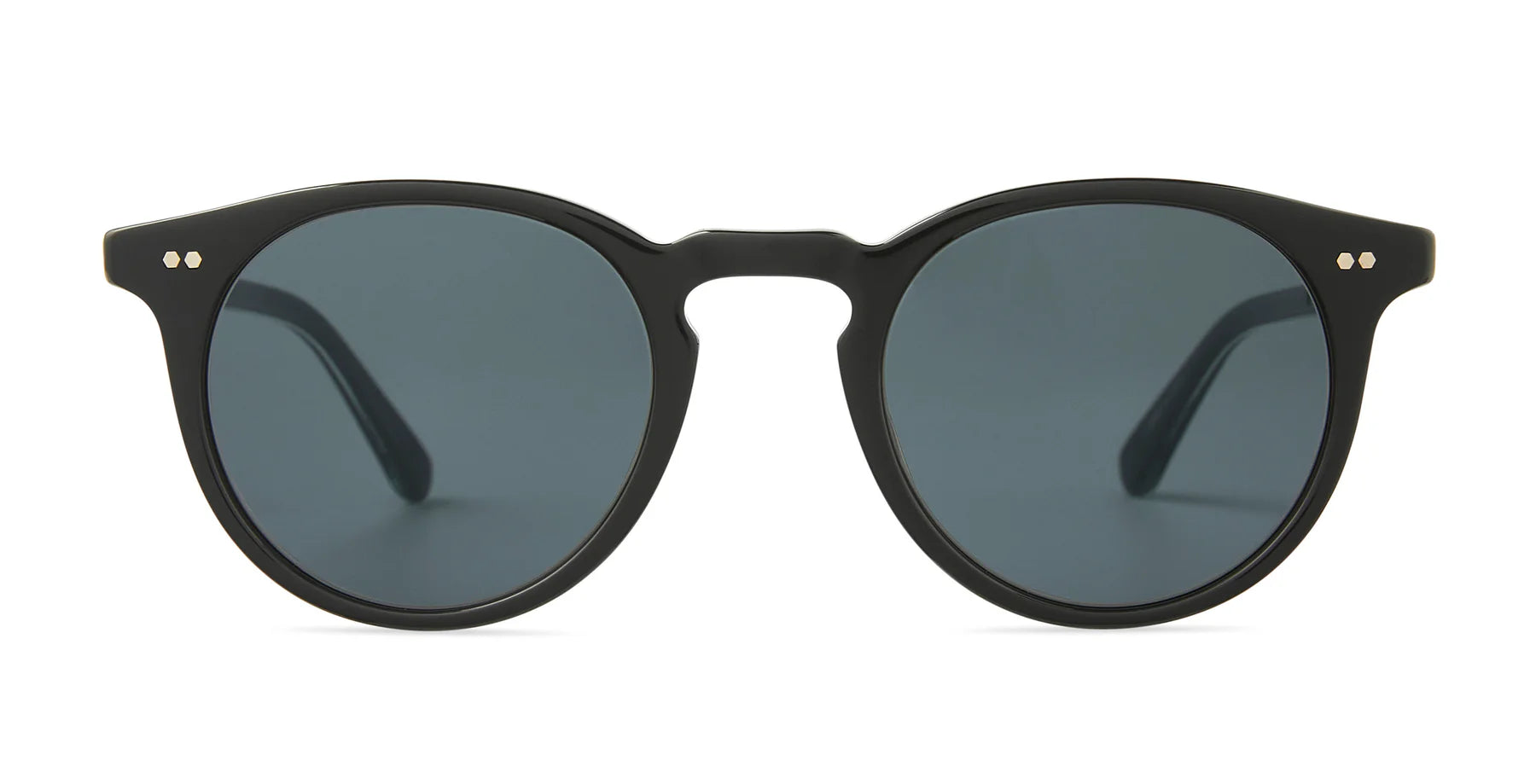 Garrett Leight Mr. Leight Luckman S sunglasses in black pewter with blue smoke lenses, showcasing sleek accessory design.
