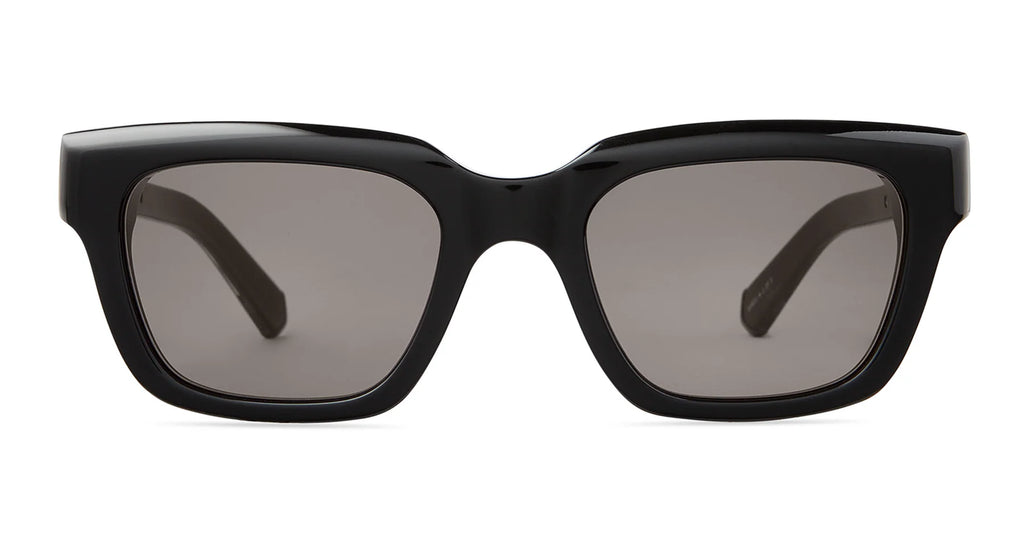 Garrett Leight Mr. Leight Maven S sunglasses in black gunmetal with semi-flat lava lenses, stylish accessories for sun protection.