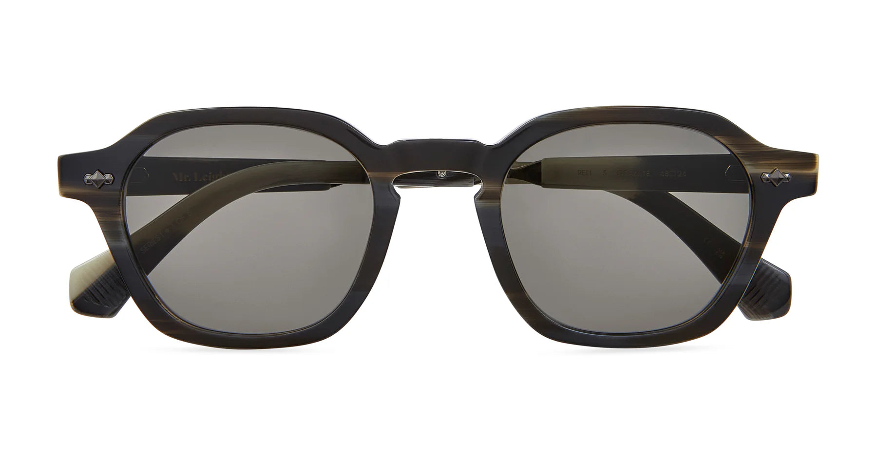 Garrett Leight Mr. Leight Rell S sunglasses with granite-gunmetal frames and oxford grey lenses, accessory for stylish sun protection.