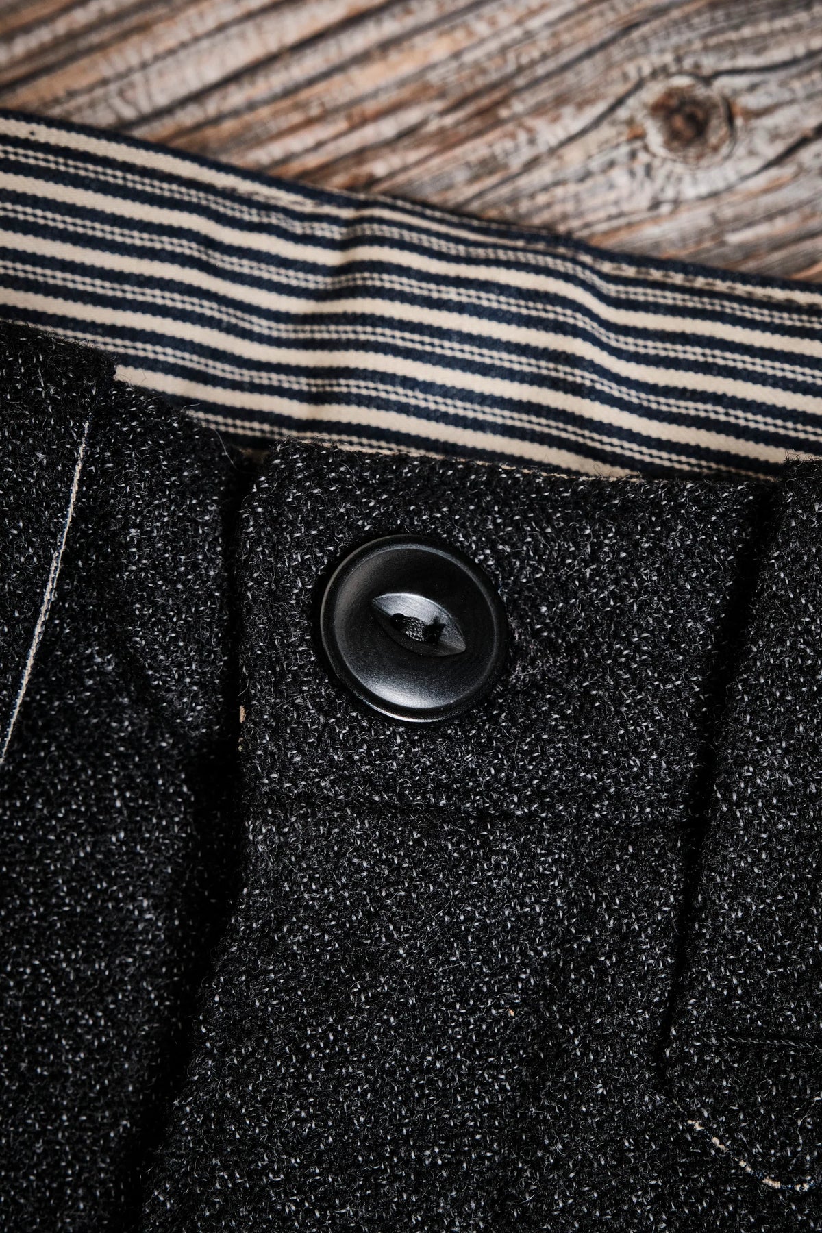 Duster Pant - Black Wool