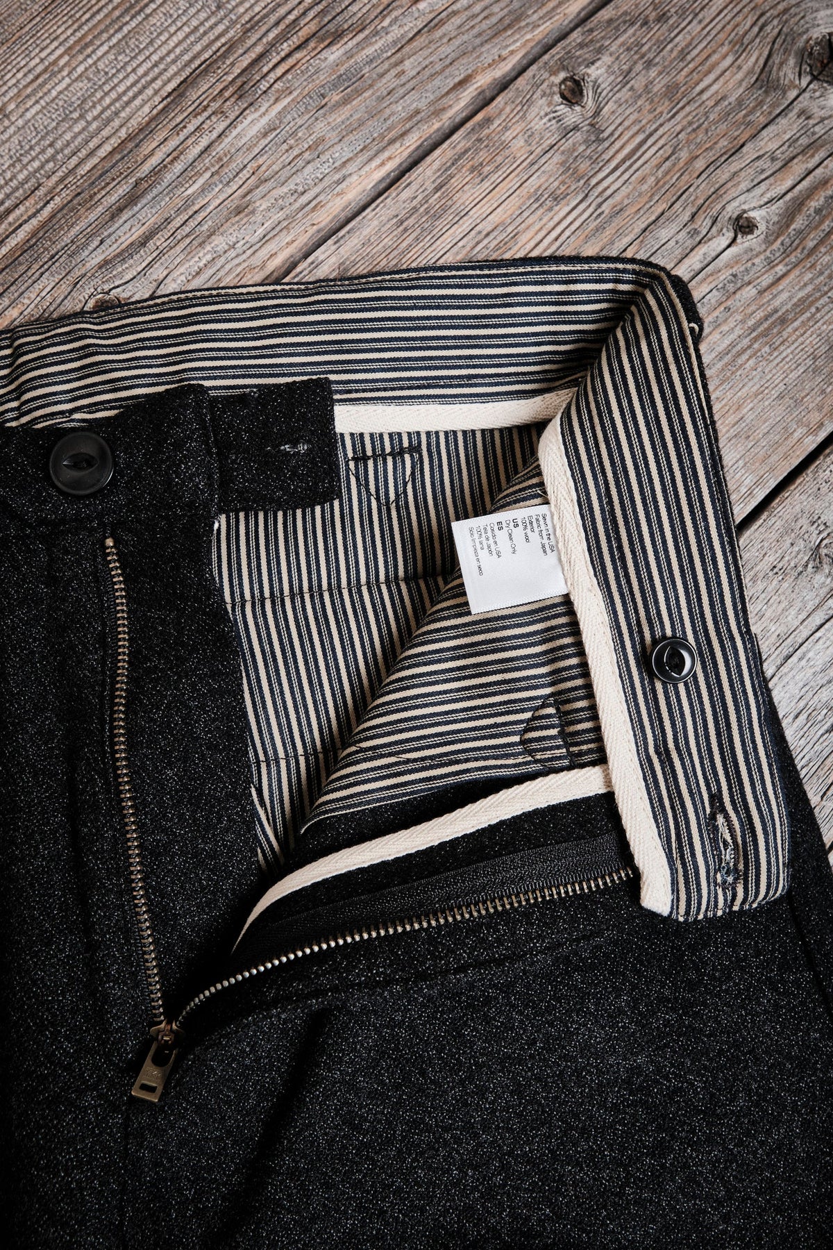 Duster Pant - Black Wool