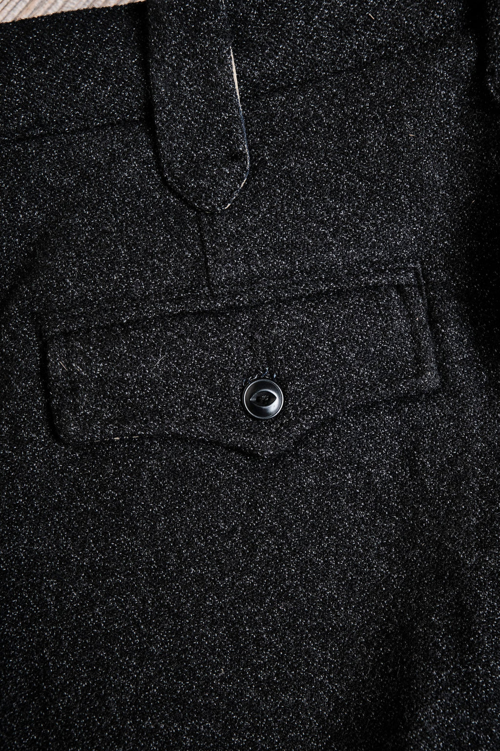 Duster Pant - Black Wool