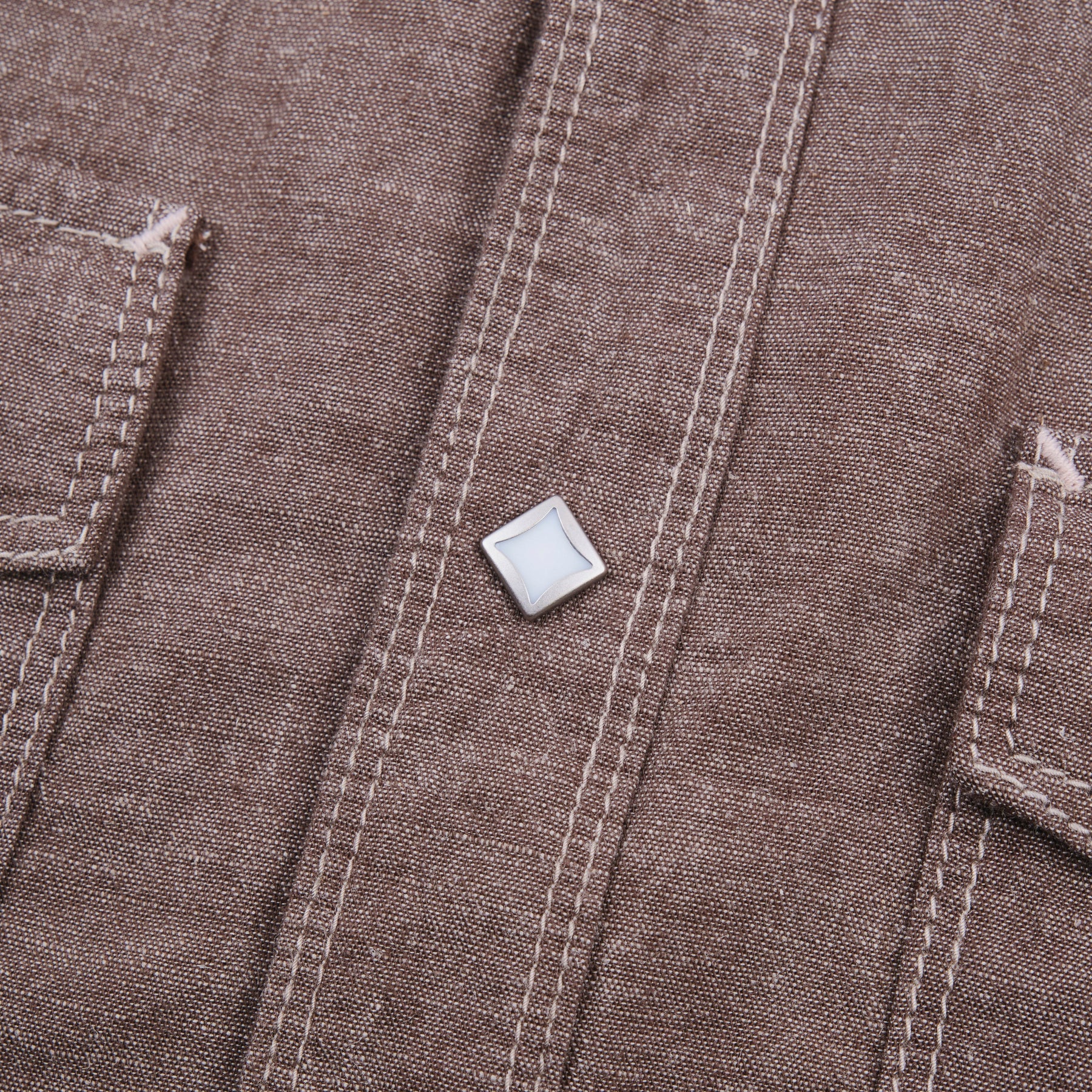 Freenote Calico Western shirt in dusty brown with button-up front and Western-style yoke, casual clothing for men.