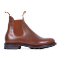 Viberg Chelsea Boot 2030 in Cognac French Calf leather, stylish ankle footwear with sleek design and classic silhouette.
