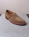 Alden Copley Penny Loafer in Snuff Suede, stylish men's footwear with classic penny strap and smooth suede finish.