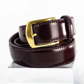 Alden Cordovan belt in Color 8 with brass buckle, showcasing high-quality leather and classic accessory design.